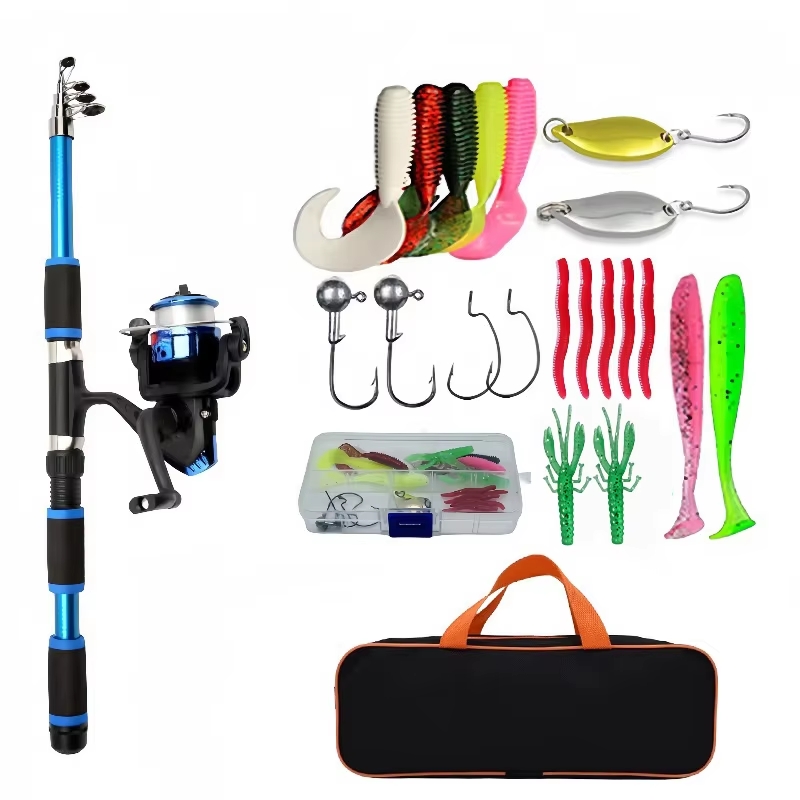 Fishing Equipment For Kids - مجموعة كاملة من صنارة الصيد، ومجموعة