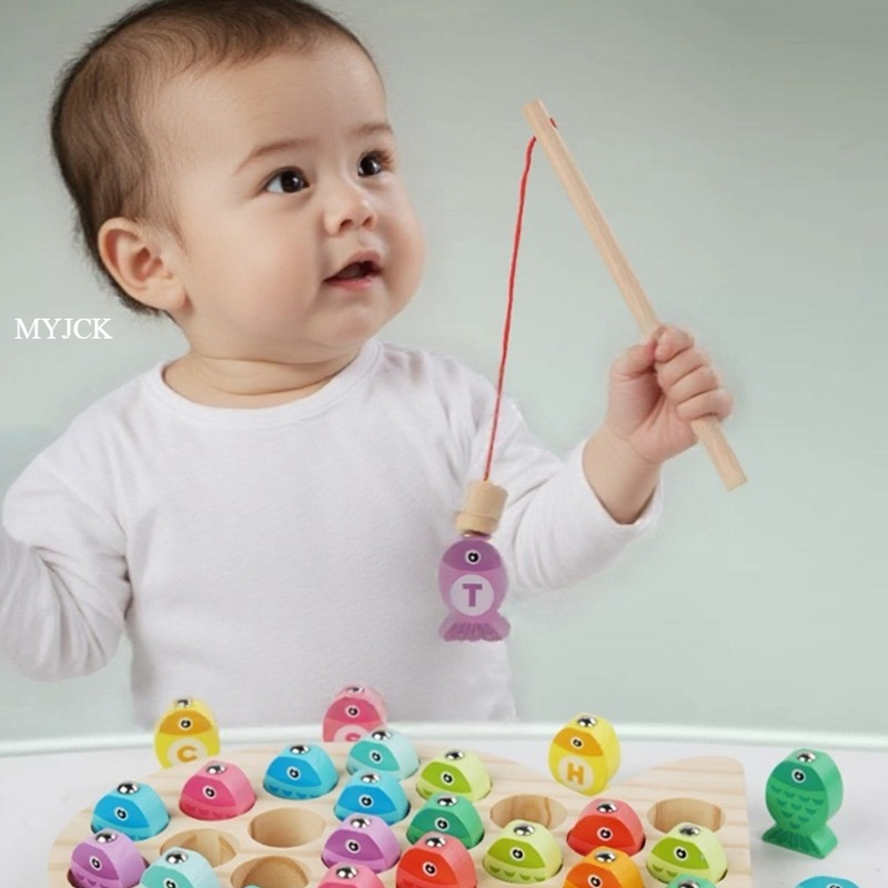 Fishing Equipment For Kids - لعبة صيد خشبية للأطفال، هدايا للتعليم