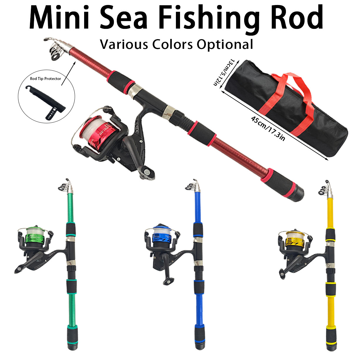 Fishing Equipment For Kids - طقم صيد بحري تلسكوبي صغير مع