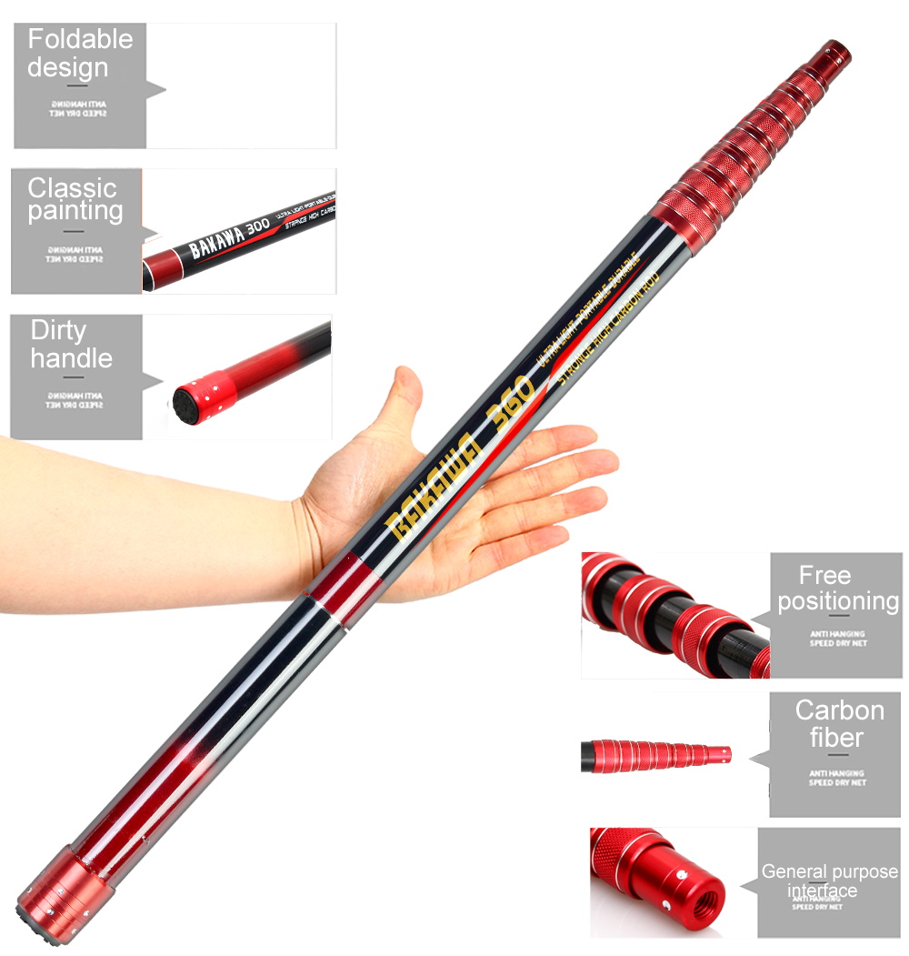 شبكة صيد باكاوا ، شبكة صيد تصغ - مراجعة Landing Net Telescopic وسعره