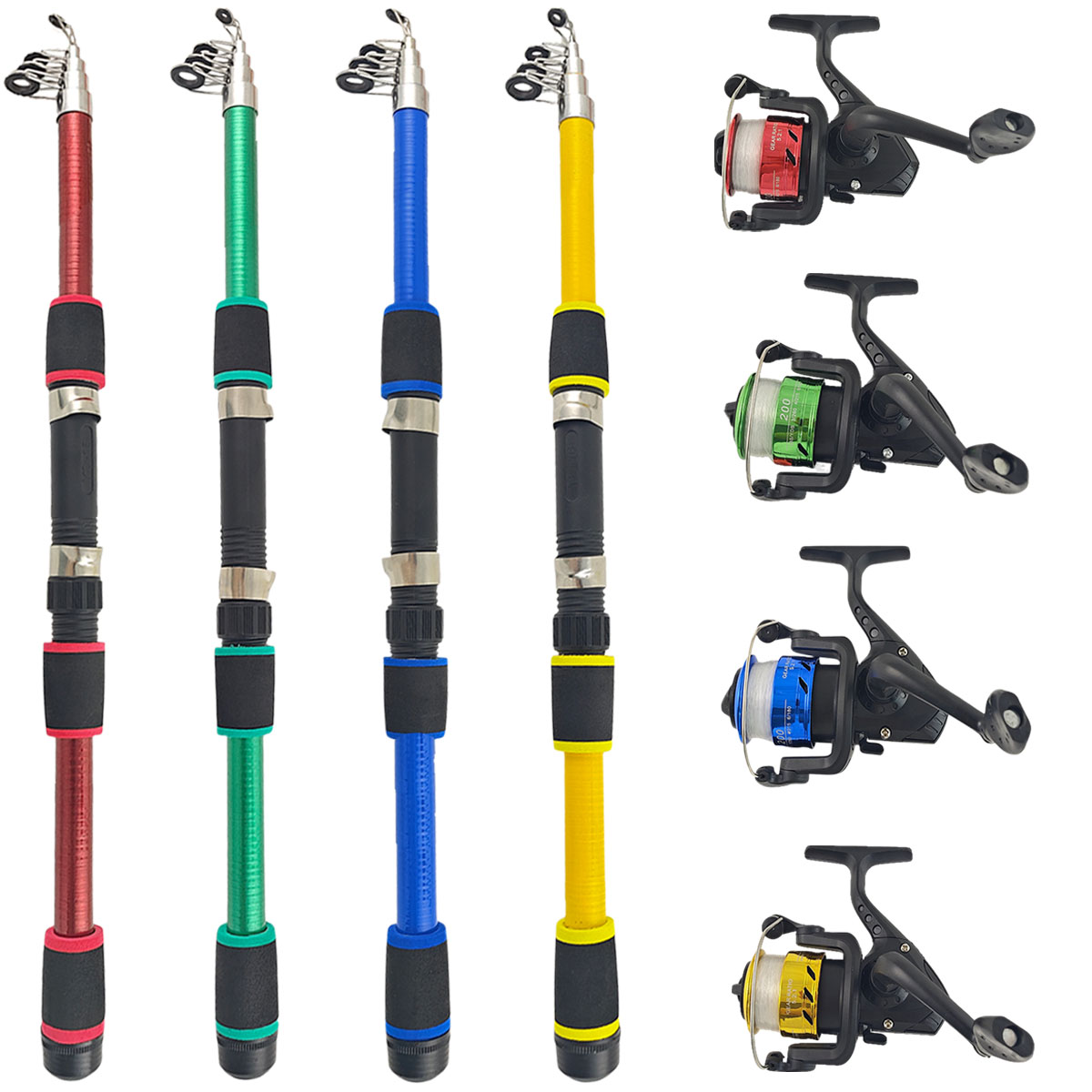 طقم صيد بحري تلسكوبي صغير مع ب - مراجعة Fishing Equipment For Kids وسعره