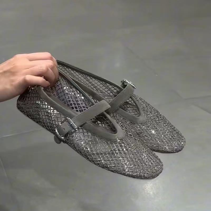 صنادل باوتو نسائية مرصعة بالأح - مراجعة Fishing Net وسعره