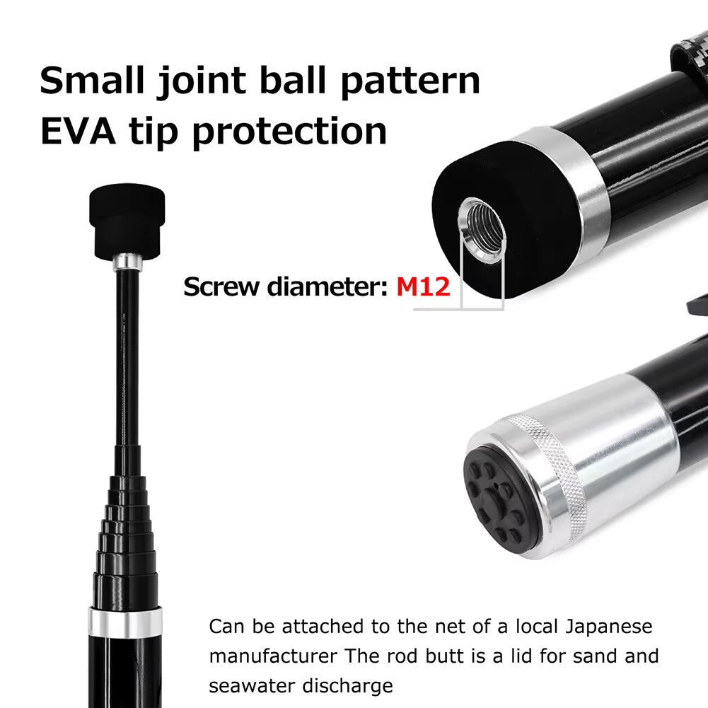 SANLIKE 3m أسود تلسكوبي ألياف  - مراجعة Landing Net Telescopic وسعره