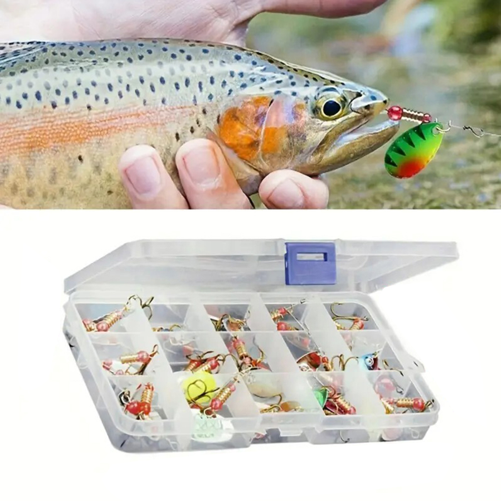 30 قطعة طُعم صيد معدني دوار عل - مراجعة Bass Fishing Lure وسعره